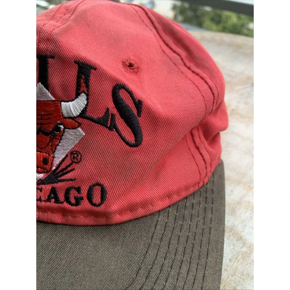 Set Of 2 Rare Vintage Chicago Bulls Hat Worn Hat With Defects NBA Basketball Hat
